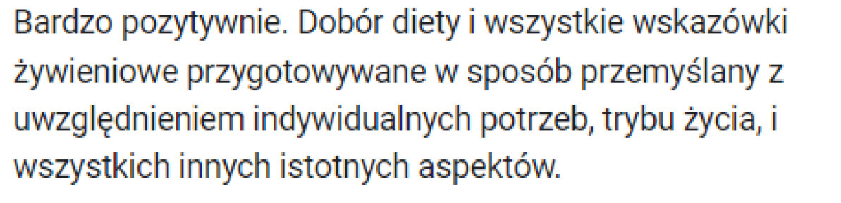 Oceny i opinie dietetyka